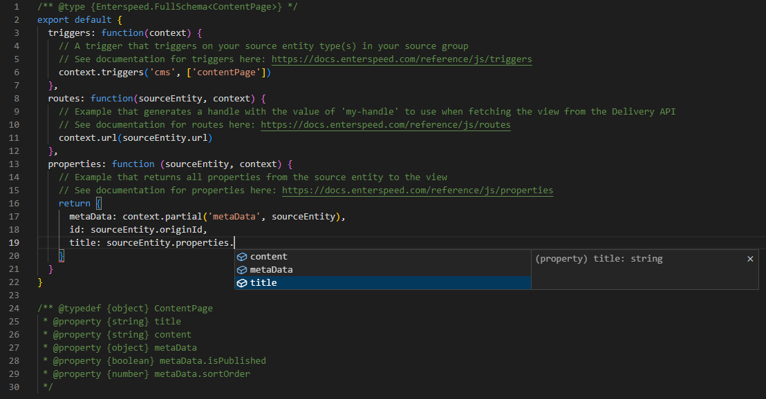 Custom schema IntelliSense